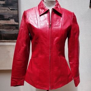 Vintage B*Lucid red leather jacket NWOT